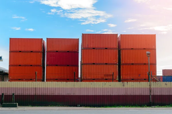 Groep van containers lading — Stockfoto