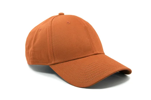 Mode orange färg cap isolerade — Stockfoto