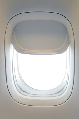 Closeup uçak pencere
