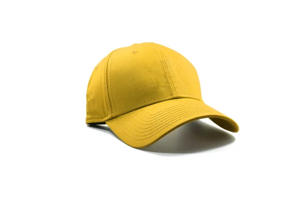 Fechar-se da moda boné amarelo — Fotografia de Stock