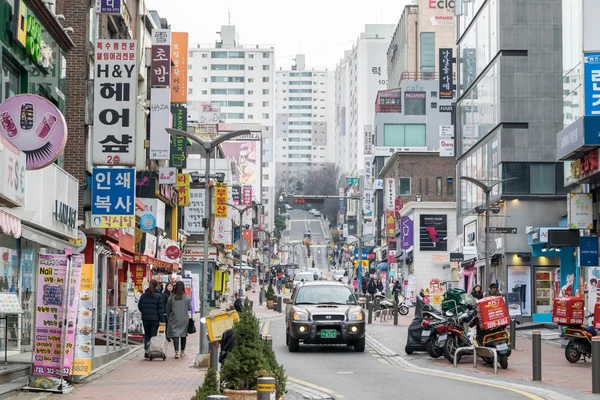 Shopping district on the street — Stock Photo, Image