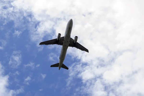 Closeup of the below of the plane — Stockfoto