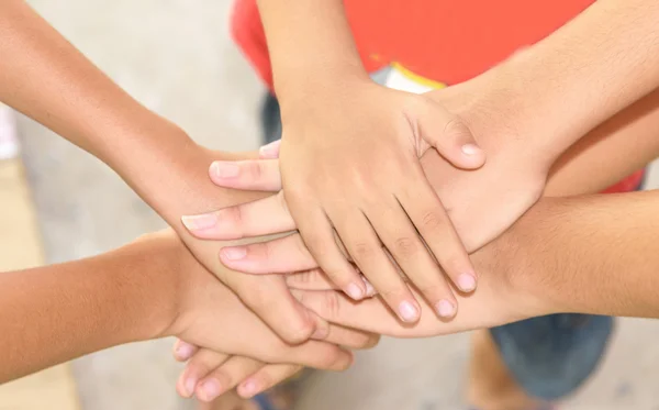 To join hands for team work — Stock Photo, Image