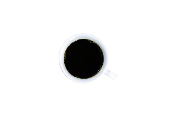Ylhäältä näkymä musta kahvi — kuvapankkivalokuva
