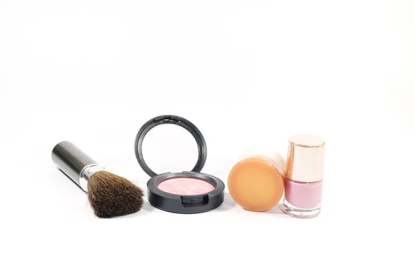 Nahaufnahme Gruppe von Make-up-Kosmetik — Stockfoto