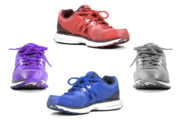 Běh a módní teniska boty — Stock fotografie