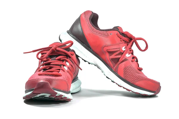 Červené boty obuv běžecká a móda — Stock fotografie