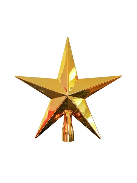 Gold star isolated — Stock Photo, Image