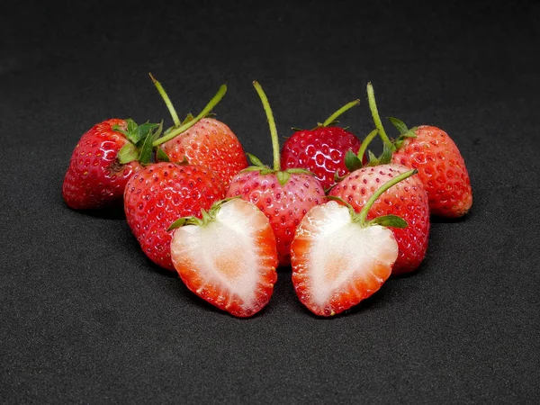 Primer grupo de fresas frescas — Foto de Stock