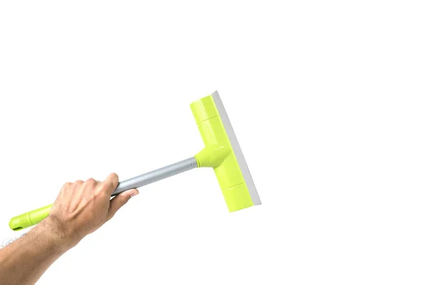 Glass cleaner tool in hand — Stock Photo, Image