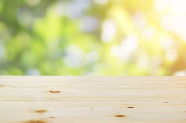 Bokeh ile ahşap zemin