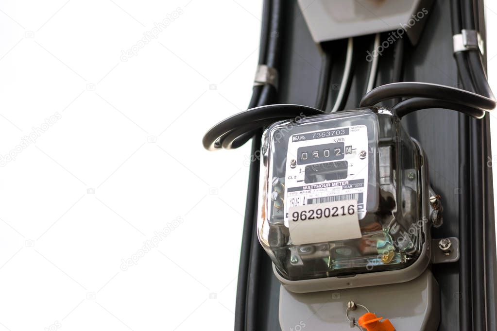 electric meters on electric poles