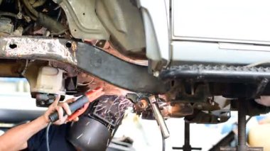 Otomotiv Sanayi ve garaj kavramları.