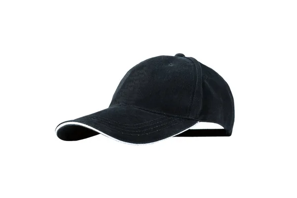 Black baseball cap isolated — Stock Photo, Image