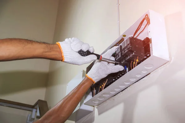 Circuit breaker to prevent power supply — Stock Photo, Image