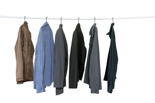 Collection of men's long sleeve shirts — Stock Photo, Image