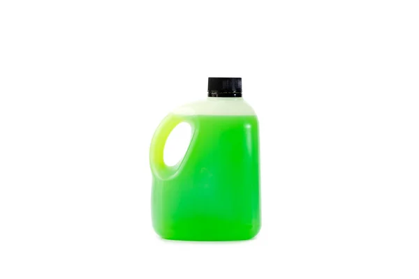 Jus hijau dalam botol plastik — Stok Foto