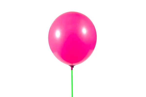 Balão de cor rosa isolado — Fotografia de Stock