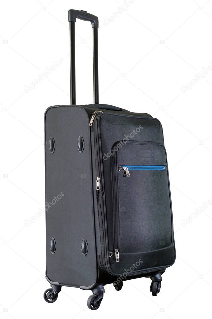 Black suitcase isolated 