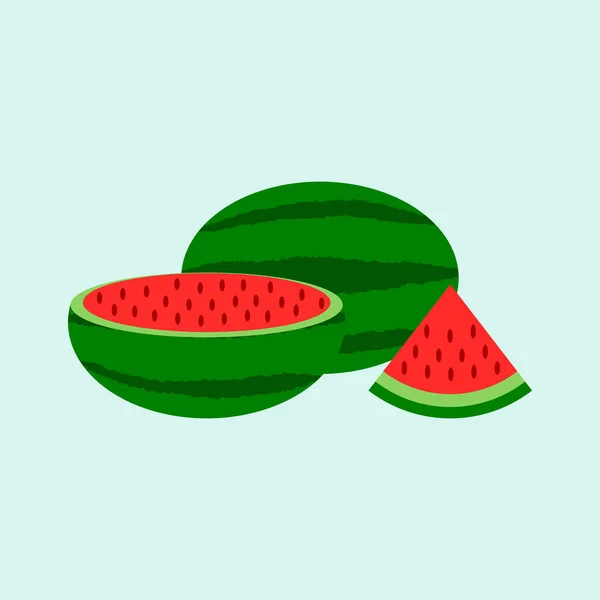 Gruppe von Wassermelonen. — Stockvektor
