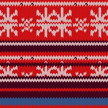 Geleneksel İskandinav Dikişsiz örgü desen.