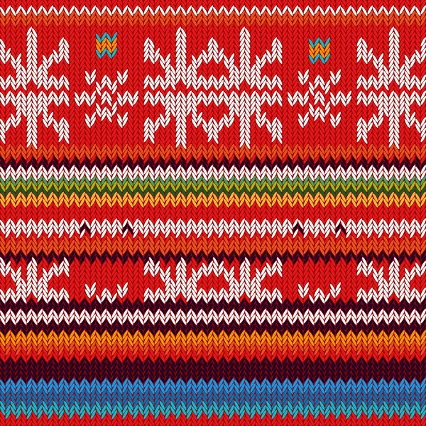Traditional Scandinavian seamless knitted pattern. — Stock Vector