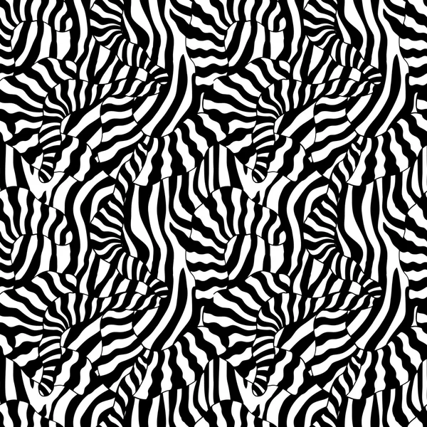 África desconhecida. Labirintos de zebra. Abstrato expressivo animal impressão da pele . — Vetor de Stock