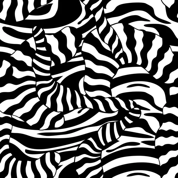 Undiscovered Africa. Zebra labyrinths. Abstract expressive animal skin print. — Stockový vektor