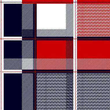 Checkered seamless woolen pattern. Classical textile print. clipart