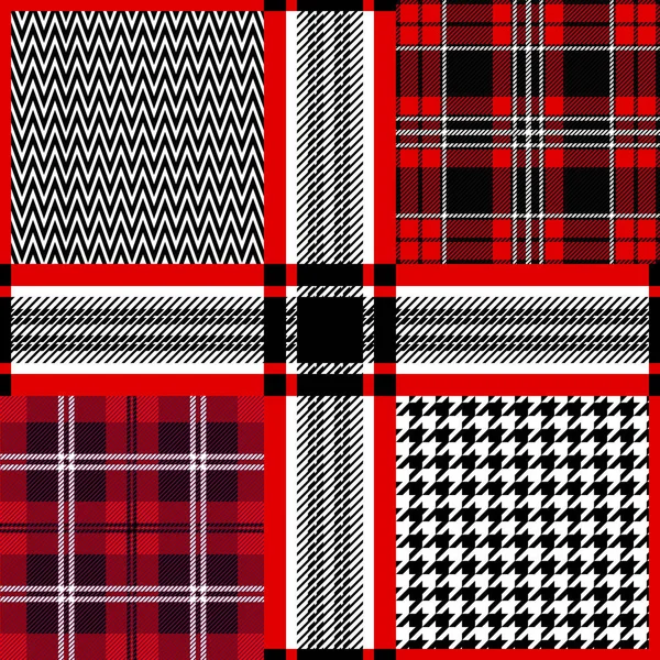 Patrón de lana sin costura a cuadros. Estampado textil clásico . — Archivo Imágenes Vectoriales