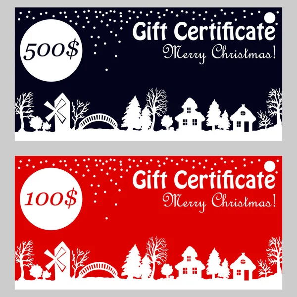 Vektorgrafiken Geschenk Gutschein Vorlage Mit Tannenbaum Weihnachtsbaum Vektorbilder Geschenk Gutschein Vorlage Mit Tannenbaum Weihnachtsbaum Depositphotos