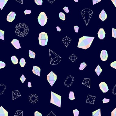 Geometrik şekiller. Soyut sorunsuz vektör desen izometrik elemanları ile.