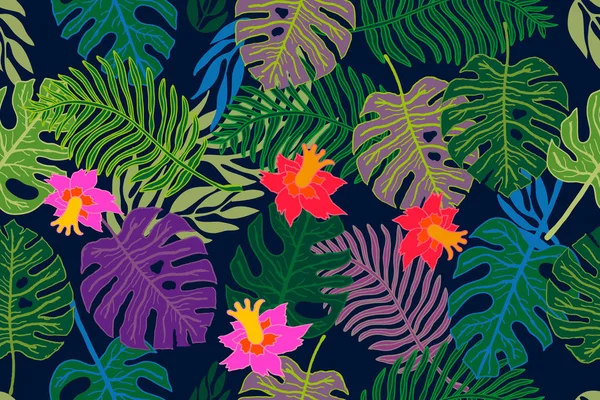 Tropical paradise pattern — Stock Vector