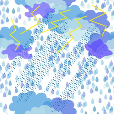 Fırtına. 1950'lerde 1960'larda motifler. Retro Tekstil koleksiyon.