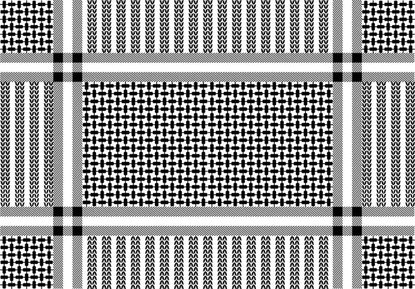 Arabischer Baumwollschal mit floralen geometrischen Motiven. — Stockvektor