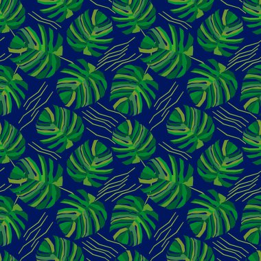 Geometrik palmiye yaprakları.