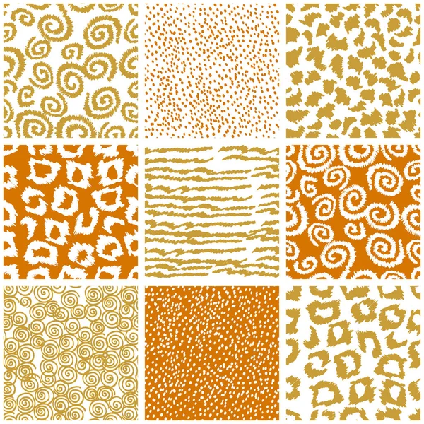 Set of seamless doodle patterns. — Stock Vector