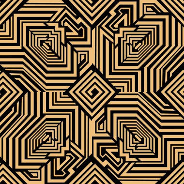 İslam stil sorunsuz vektör desen sekizgenler ve labirent çizgileri ile.