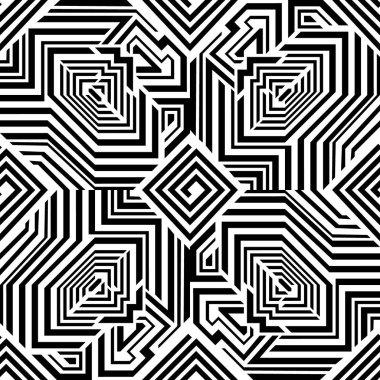 İslam stil sorunsuz vektör desen sekizgenler ve labirent çizgileri ile.