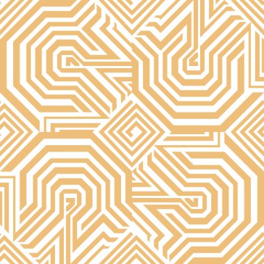 İslam stil sorunsuz vektör desen sekizgenler ve labirent çizgileri ile.