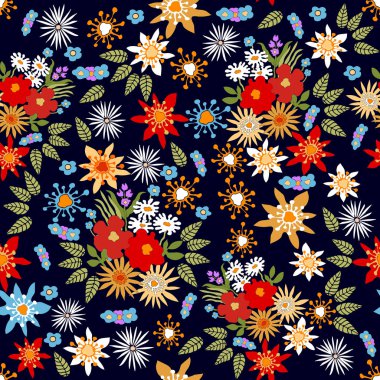 Renkli çiçek halı.