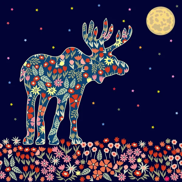 Gece geyik çiçeklenme.