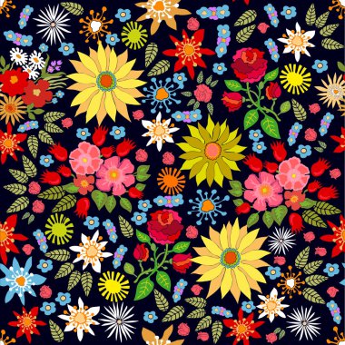 Boho chic. Çiçek açan gül, kır çiçekleri ile Şam sınır.