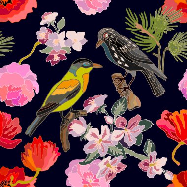 Sakura blossom Japon Bahçe.