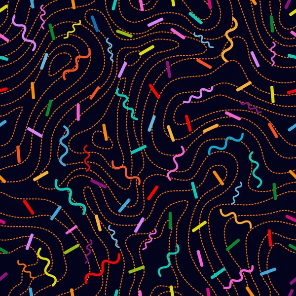 Serpentine de carnaval. Design stylisé des années 1990 . — Image vectorielle