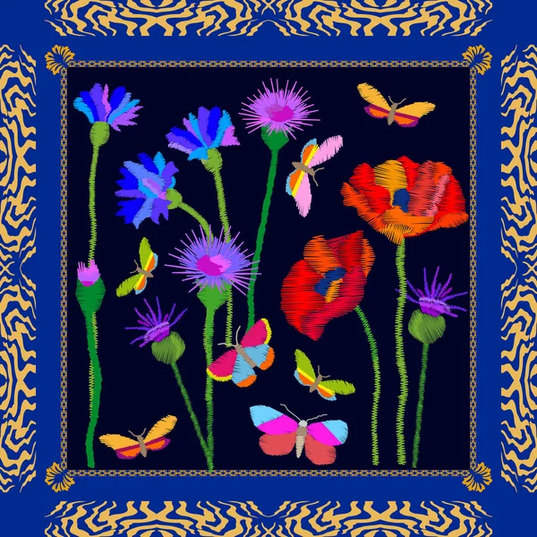 Çiçek açan Kelebek Bahçe. 