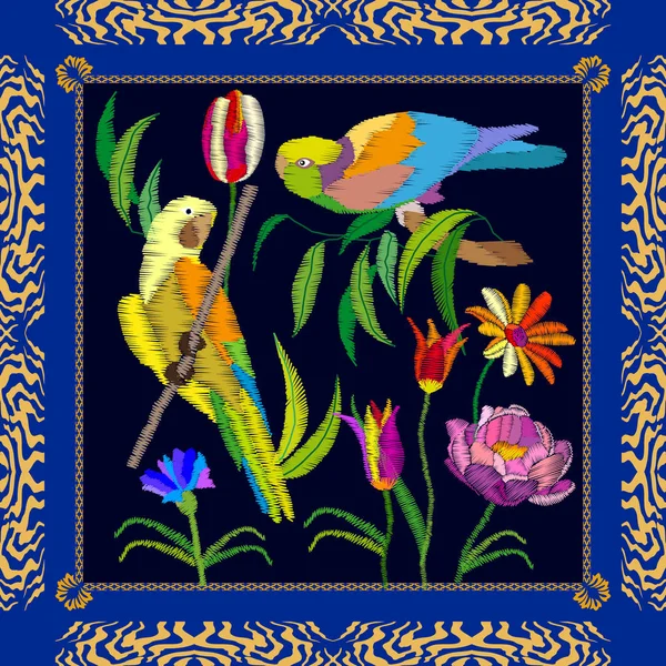 Amazon papağan nakış.