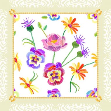 Bahar kır çiçekleri Bahçe.