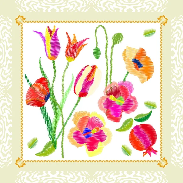 Bahar kır çiçekleri Bahçe.