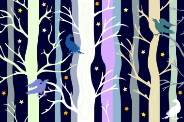 karanlık sonbahar orman.